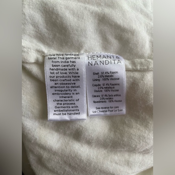 Hemant & Nandita Vivian Women Floral Purple Pink Mini Dress Size Small - Picture 12 of 13